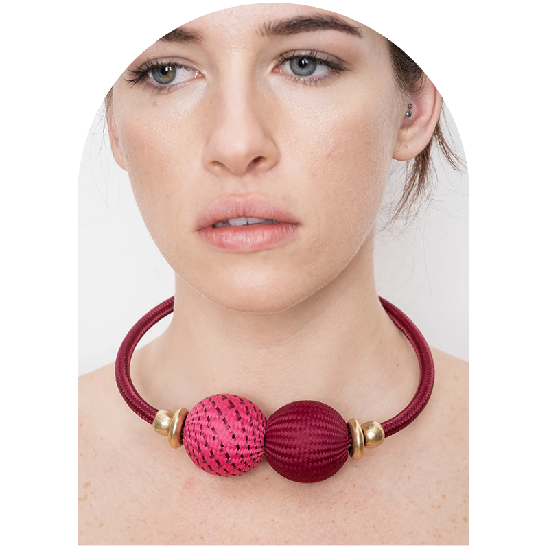 Baller Necklace Berry Pink