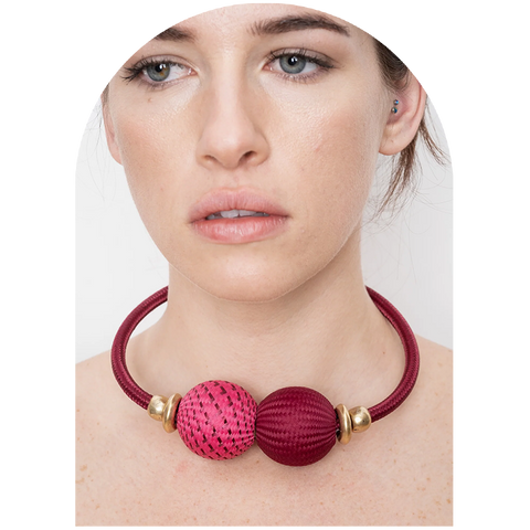 Baller Necklace Berry Pink
