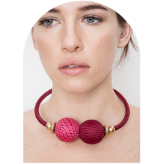 Baller Necklace Berry Pink