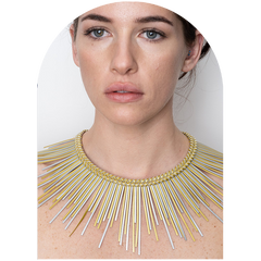 Sunburst Necklace Gold & Silver
