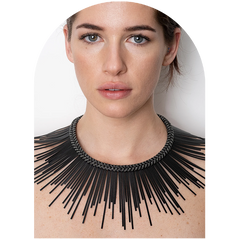 Sunburst Necklace Nero