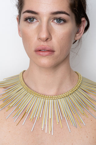 Sunburst Necklace Gold & Silver