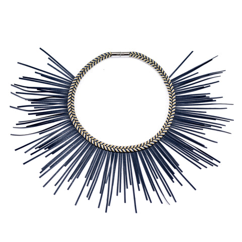 Sunburst Necklace Navy